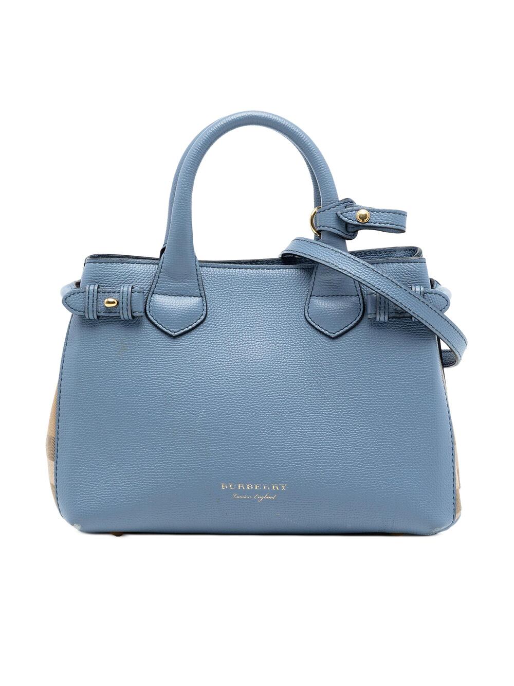 Burberry Banner Tote Leather And House #275172B57B